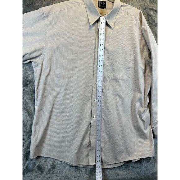 Jos A Bank Dress Shirt Mens 17 - 33 Red Check Button Up - Picture 4 of 6